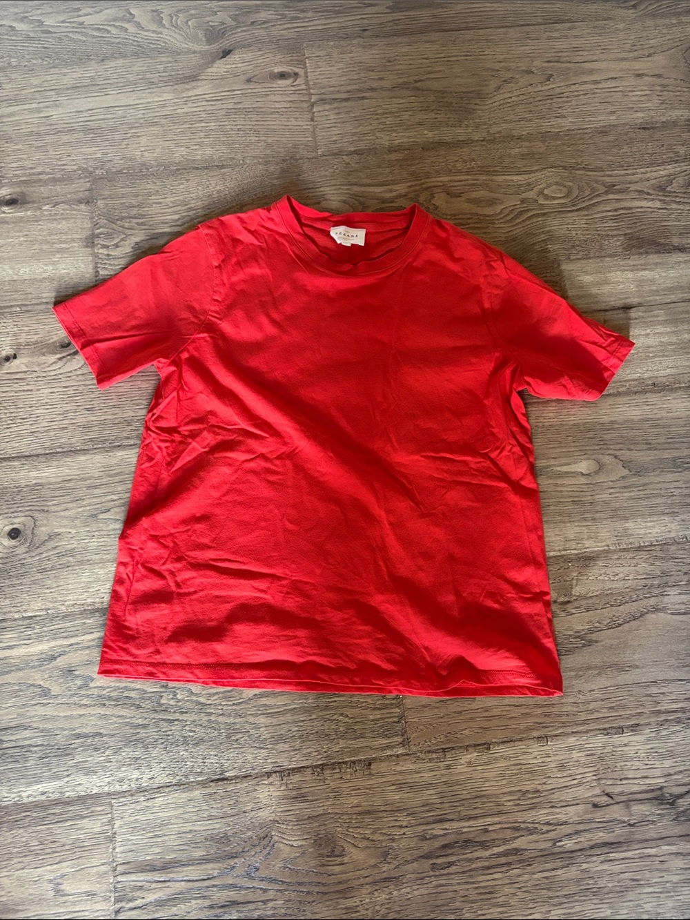 Sezane Red Short-Sleeve Tee